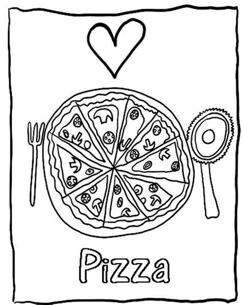 Printable Pizza Coloring Pages