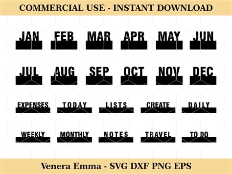 Download Printable Planner Pack DXF Files