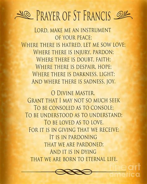 Printable Prayer Of St Francis