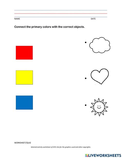 Printable Primary Colors Worksheet For Nursery
