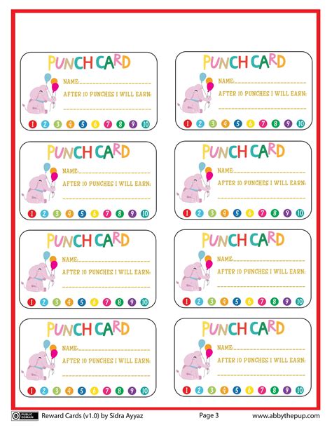 Printable Punch Cards