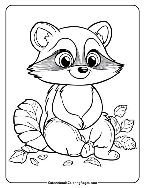 Printable Raccoon Coloring Pages