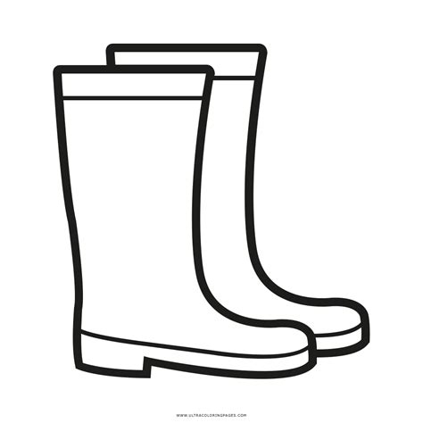 Printable Rain Boots Coloring Page