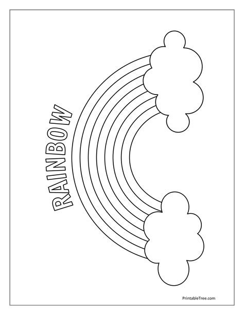 Printable Rainbow Coloring Worksheet