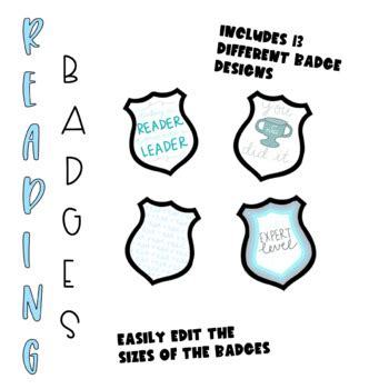 Printable Reading Badges
