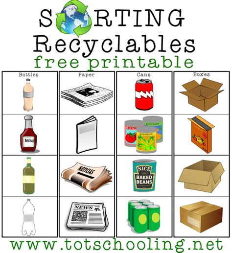 Printable Recycling Activities For Preschoolers