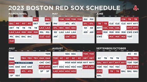 Printable Red Sox Schedule 2023