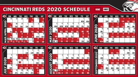 Printable Reds Schedule