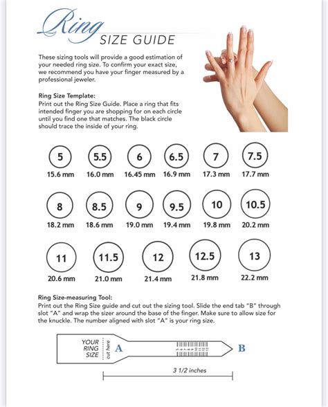 Printable Ring Measurement Tool