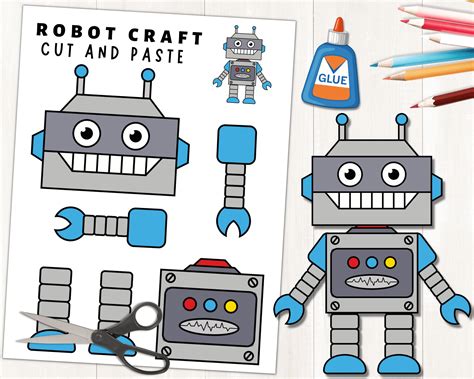 Printable Robot Template 8X10