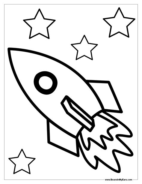 Printable Rocket Coloring Pages