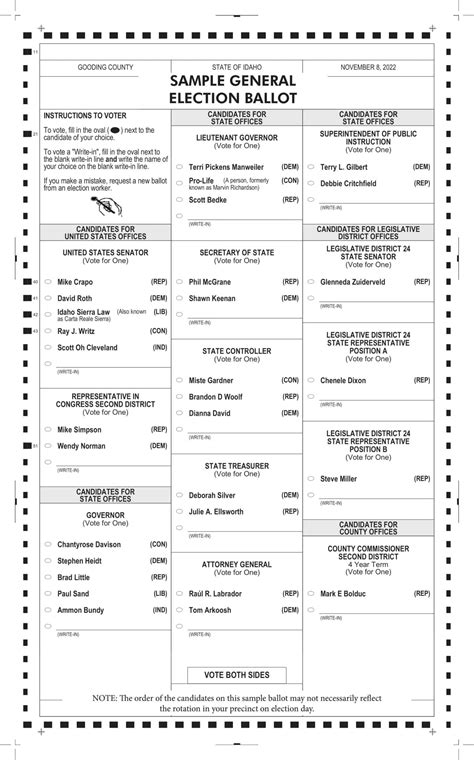 Printable Sample Ballot (Pdf)