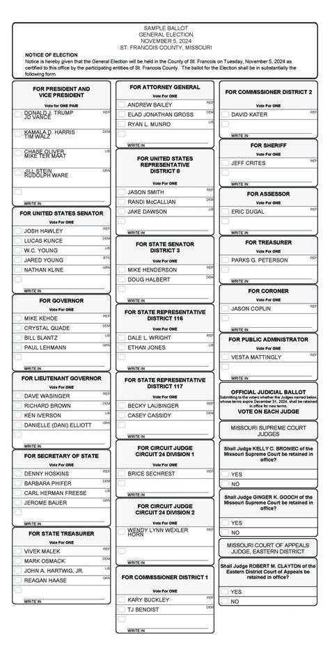 Printable Sample Ballot By Zip Code