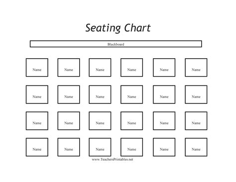 Printable Seating Chart Classroom
