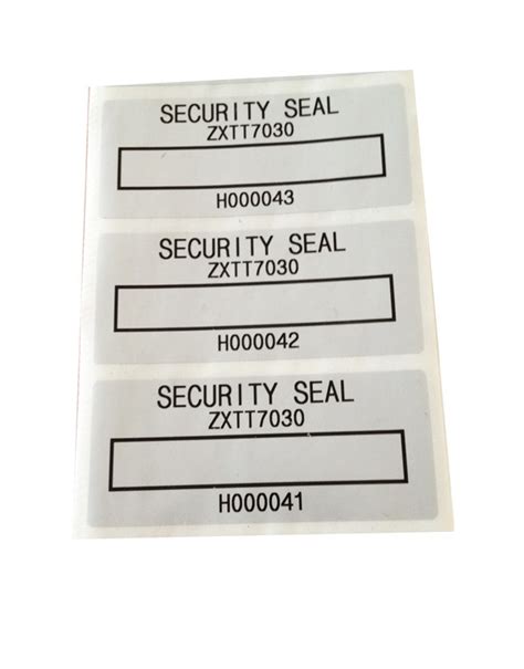 Printable Security Labels