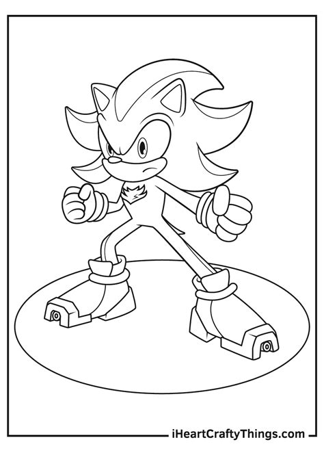 Printable Shadow The Hedgehog Coloring Pages