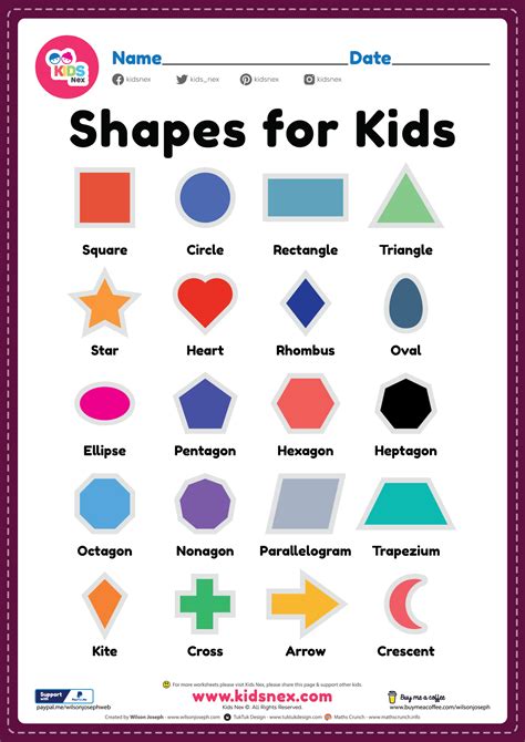 Printable Shapes For Kindergarten