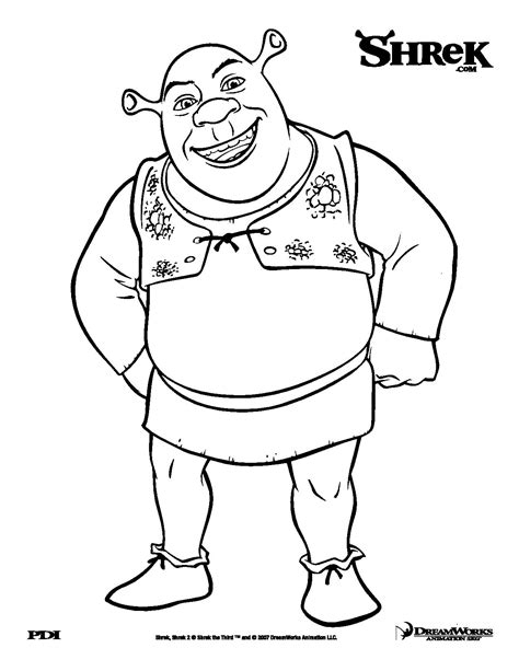 Printable Shrek Coloring Pages