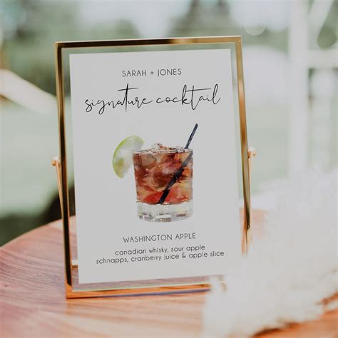 Printable Signature Cocktail Sign