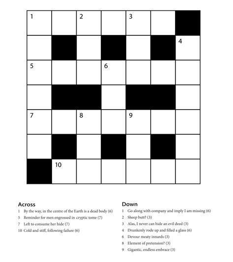 Printable Simple Crossword Puzzles