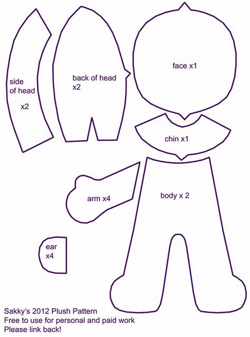 Printable Simple Plush Pattern