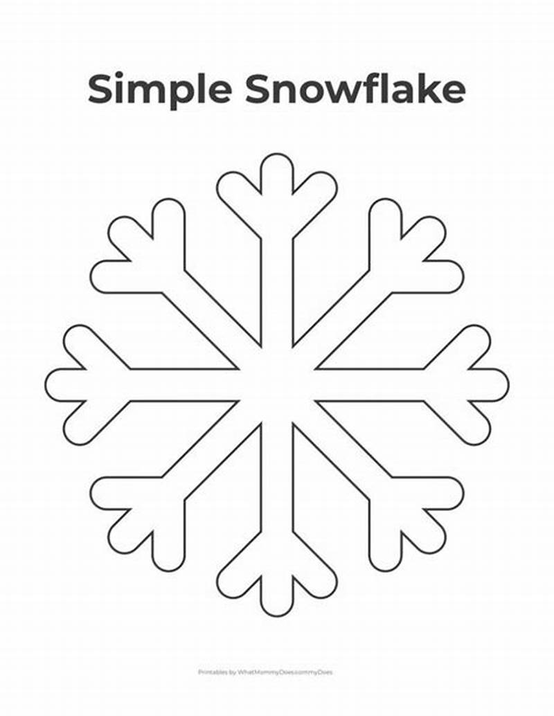 Printable Simple Snowflakes Pattern