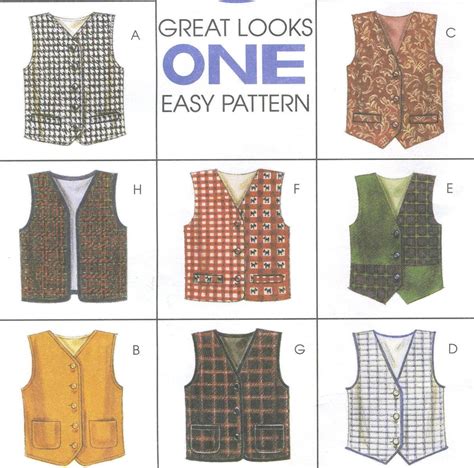 Printable Simple Vest Sewing Pattern Free