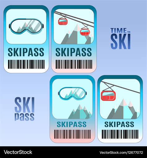 Printable Ski Pass Template