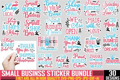 Download Printable Small Business Sticker Bundle Commercial Use