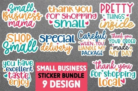 Download Printable Small Business Sticker Bundle Commercial Use DXF Files