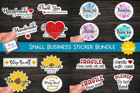 Download Printable Small Business Sticker Bundle Easy Edite