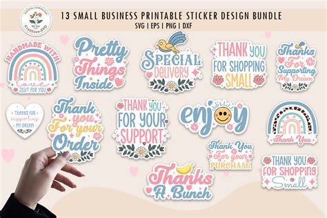 Download Printable Small Business Sticker Bundle for Cricut