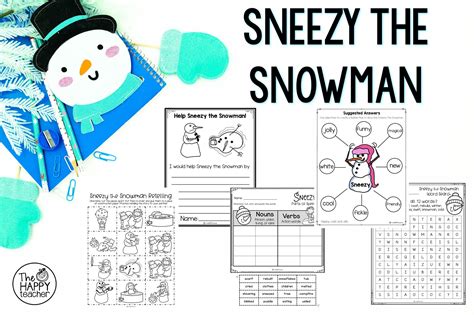 Printable Sneezy The Snowman Activities