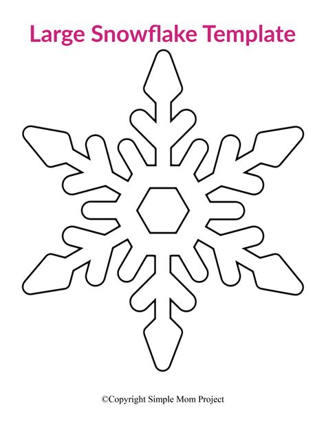 Free Snowflake Template Easy Paper Snowflakes To Cut And Color