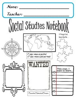 Printable Social Studies Notebook Cover