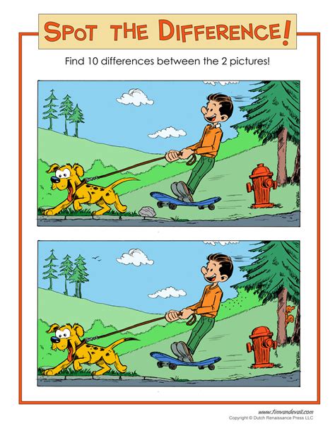 Printable Spot The Difference Pictures With Answers