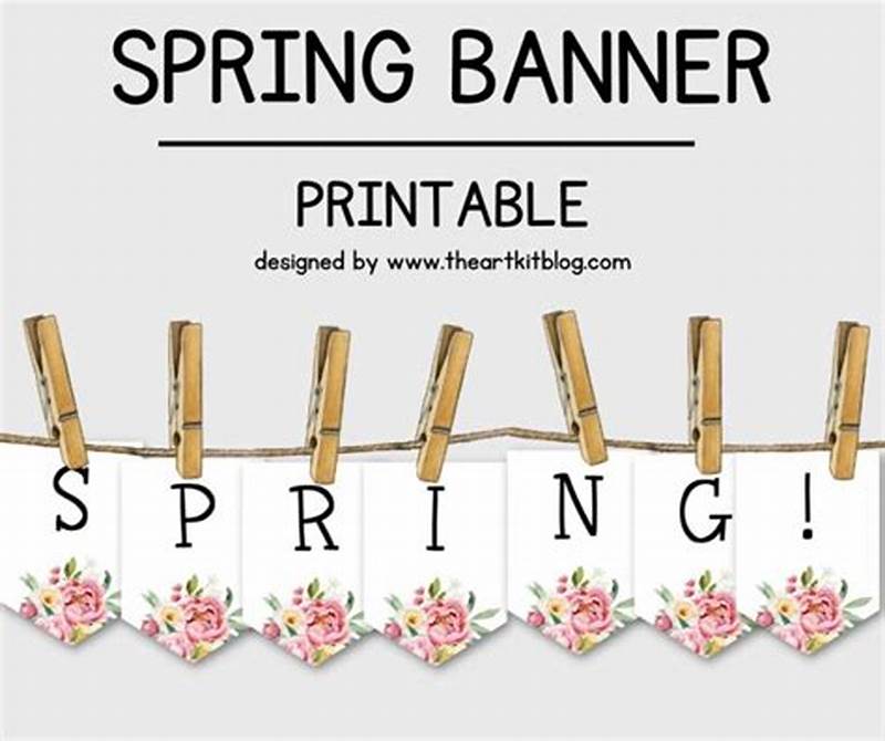 Printable Spring Banner