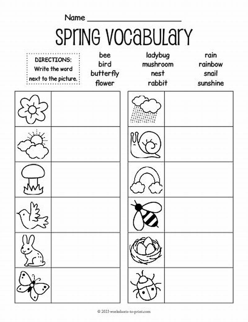 Printable Spring Worksheets