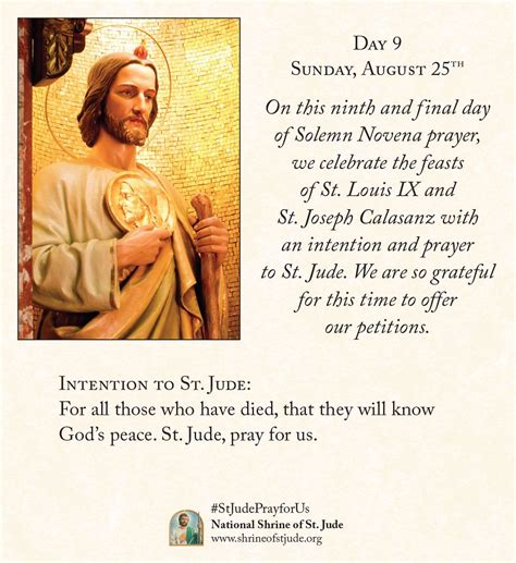 Printable St Jude Novena Prayer 9 Days