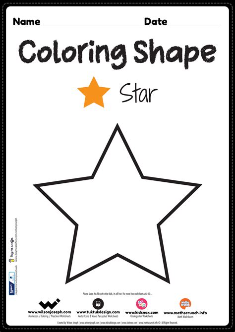 Printable Star Coloring Page