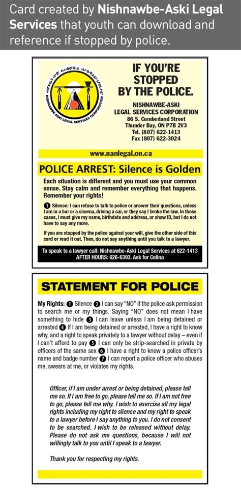 Printable Statement For Police Wallet Card