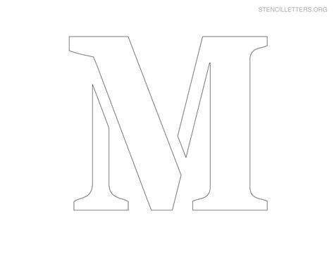 Printable Stencil Letter M