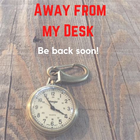Printable Stepped Away From Desk Sign
