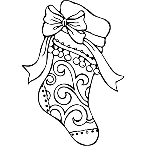 Printable Stocking Coloring Pages