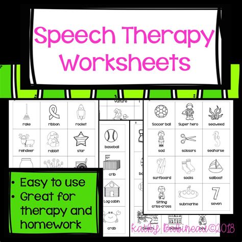 Printable Stroke Speech Therapy Worksheets
