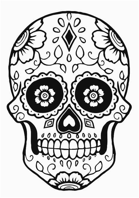 Printable Sugar Skull Templates