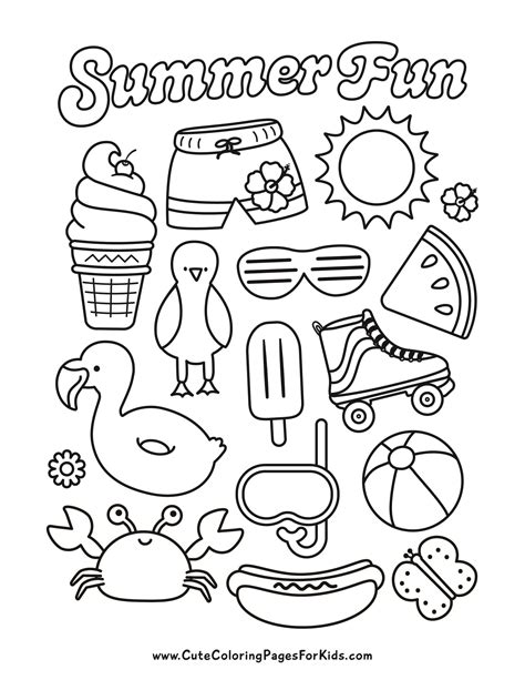 Printable Summer Coloring Pages Pdf