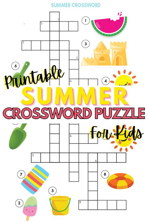 Printable Summer Crossword Puzzles