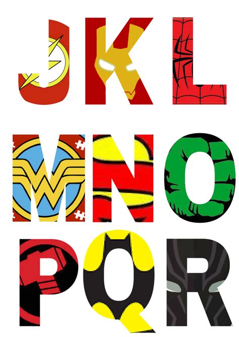 Printable Superhero Letters