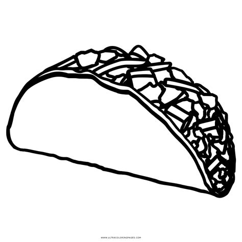 Printable Taco Coloring Page